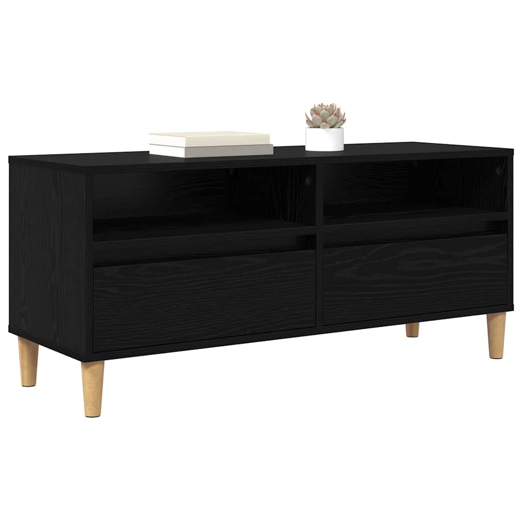 Meuble TV Chêne noir 100 x 34,5 x 44,5 cm Bois d'ingénierie - XIOS