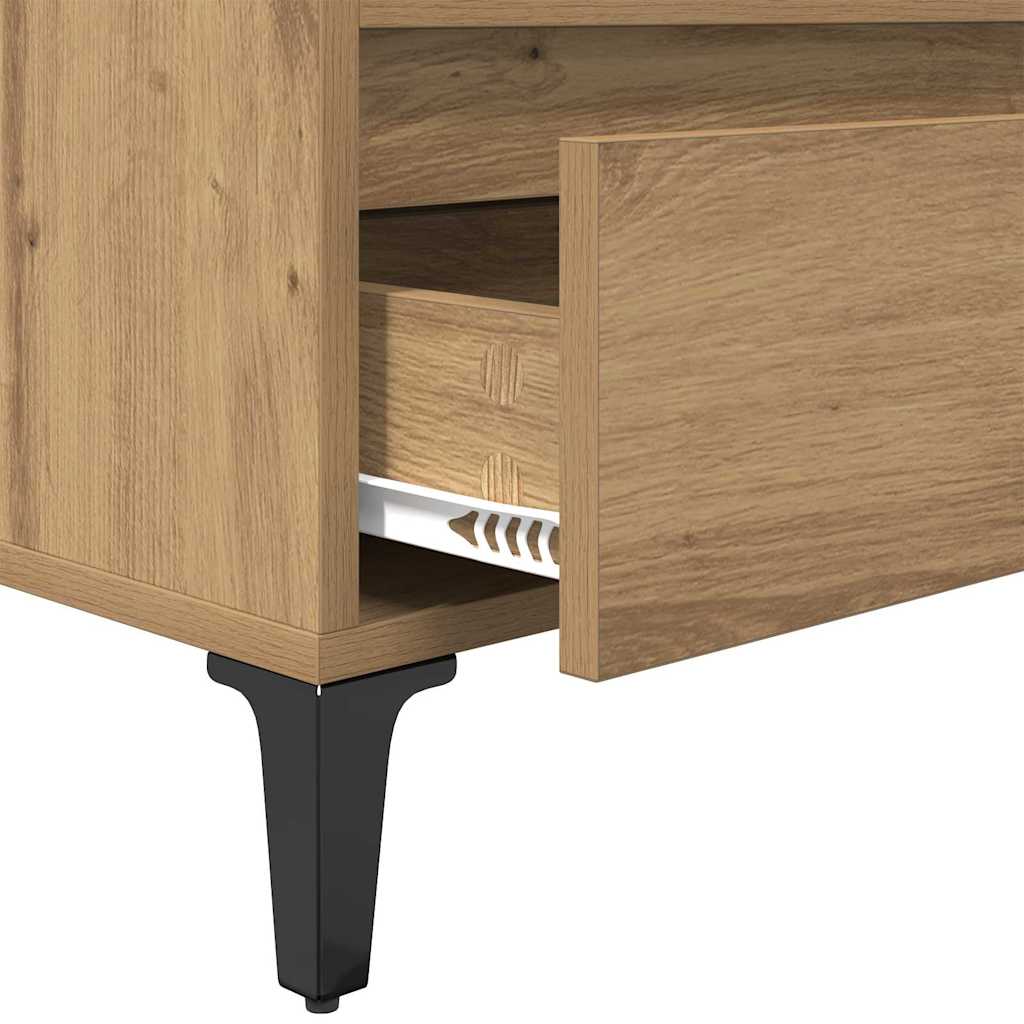 Meuble TV avec tiroir Chêne artisanal 100 x 34,5 x 44,5 cm - XIOS
