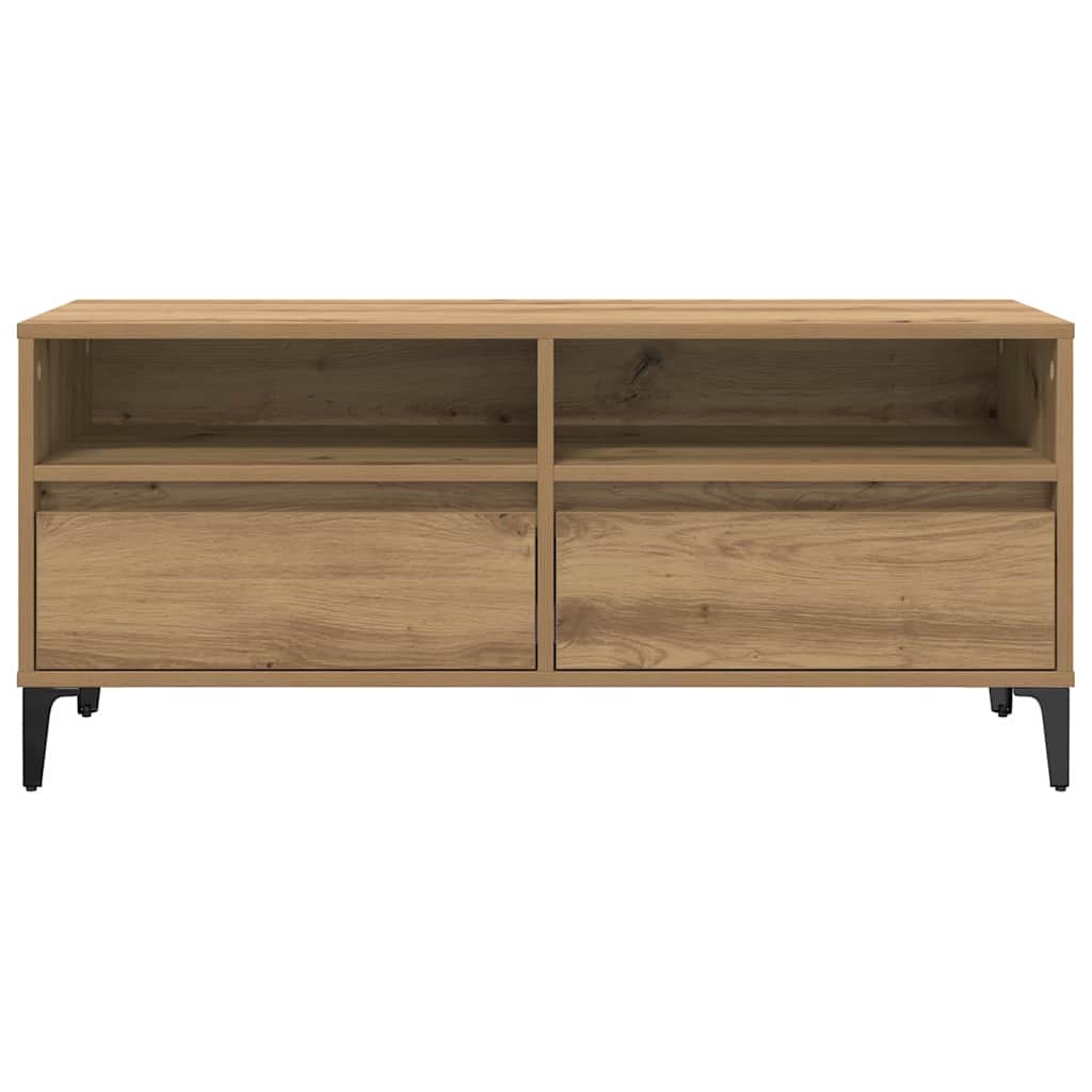 Meuble TV avec tiroir Chêne artisanal 100 x 34,5 x 44,5 cm - XIOS
