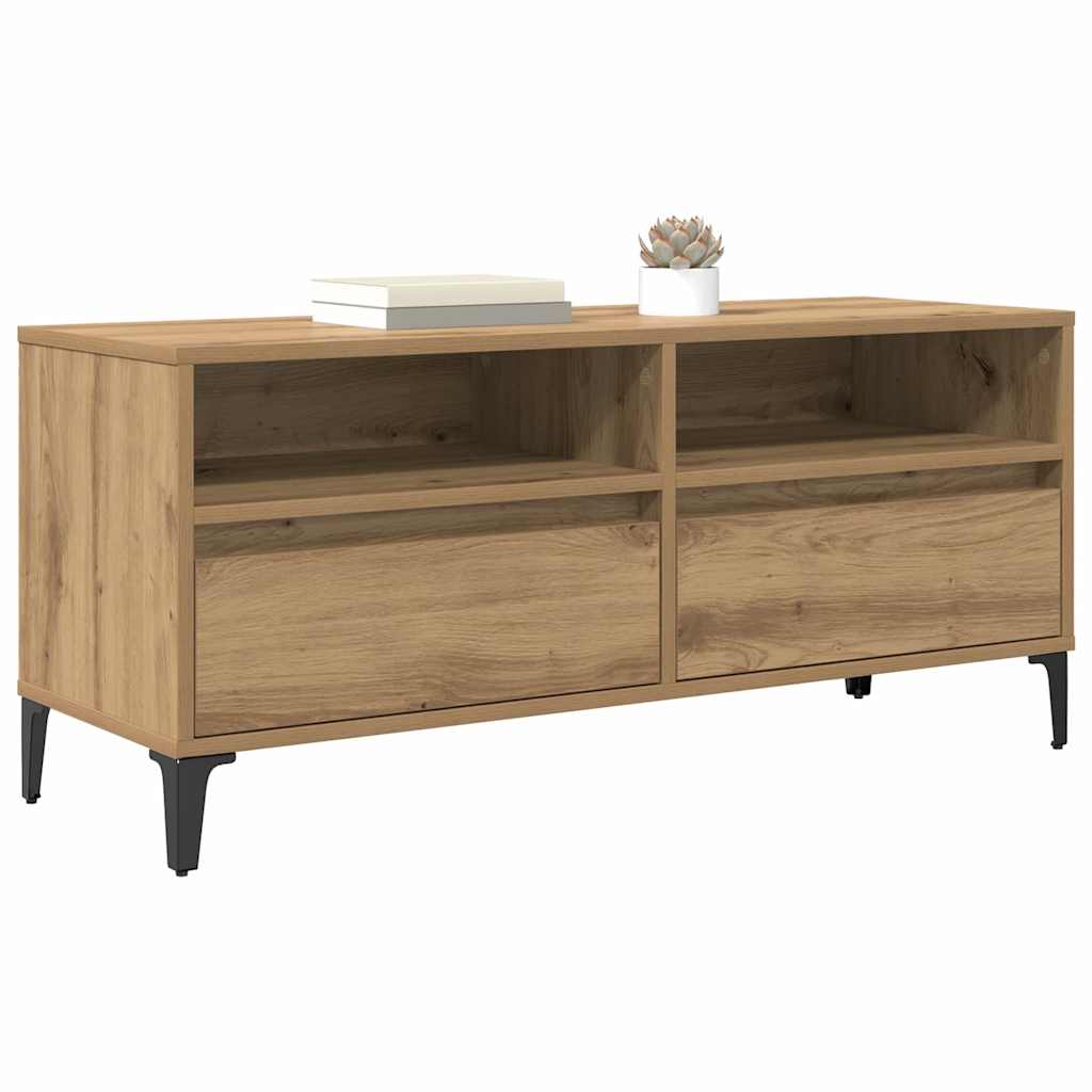 Meuble TV avec tiroir Chêne artisanal 100 x 34,5 x 44,5 cm - XIOS