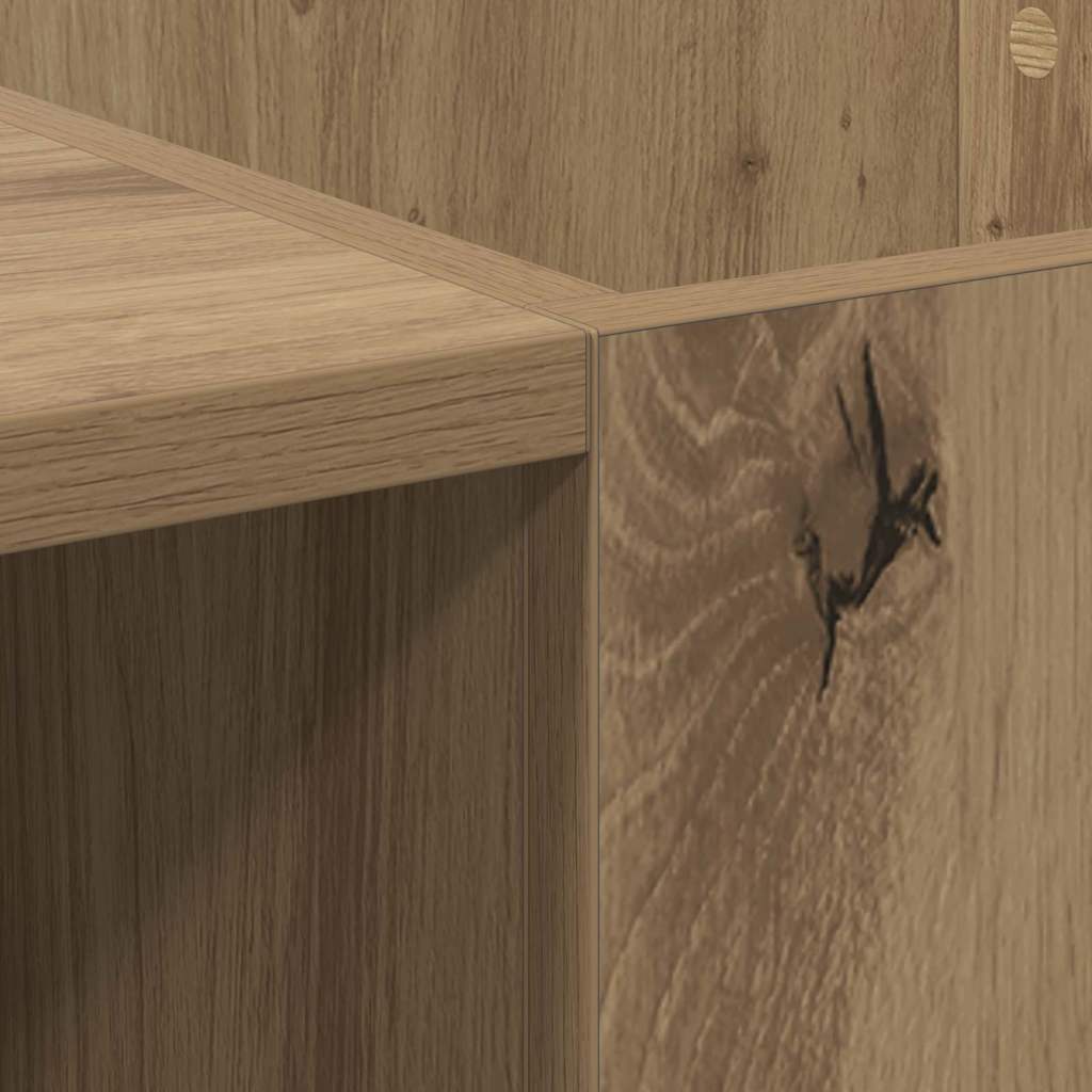 Meuble à vinyles Chêne artisanal 121 x 38 x 48 cm - XIOS