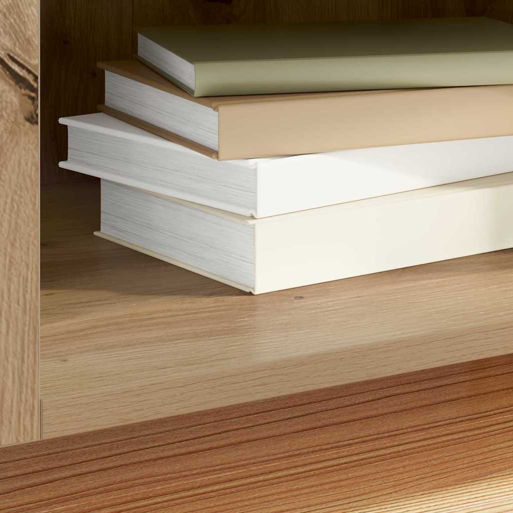 Meuble à vinyles Chêne artisanal 121 x 38 x 48 cm - XIOS