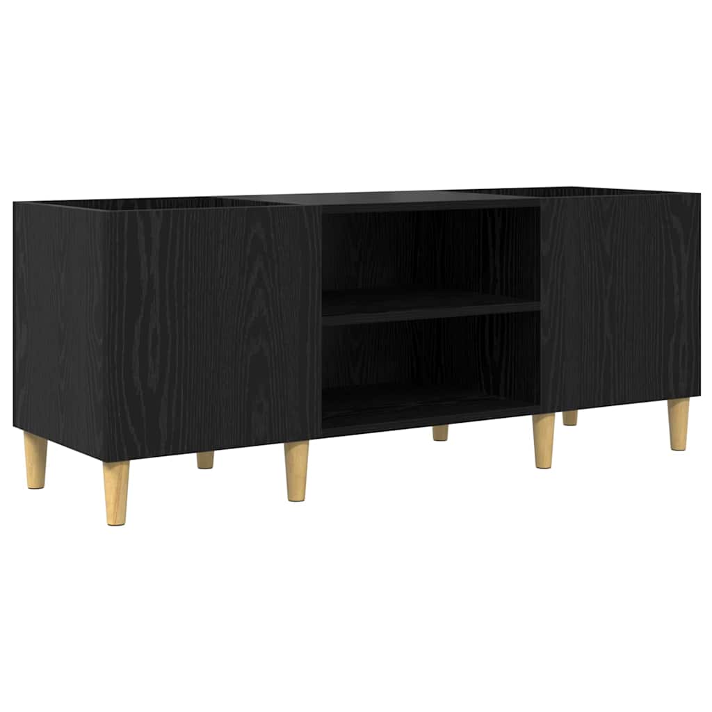 Meuble à vinyles Chêne noir 121 x 38 x 48 cm Bois d'ingénierie - XIOS