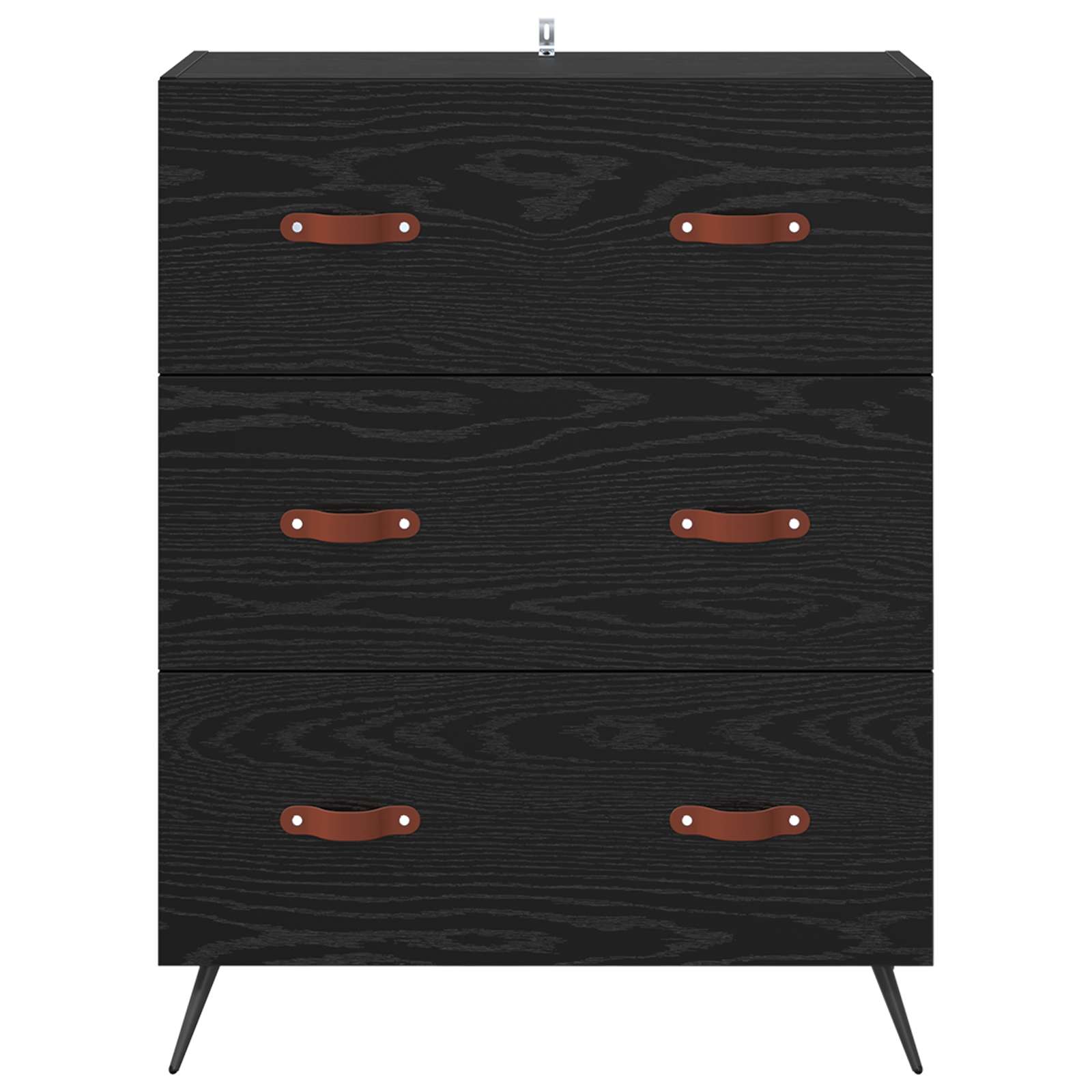 Commode Chêne Noir 69,5 x 34 x 90 cm Bois d’ingénierie - XIOS