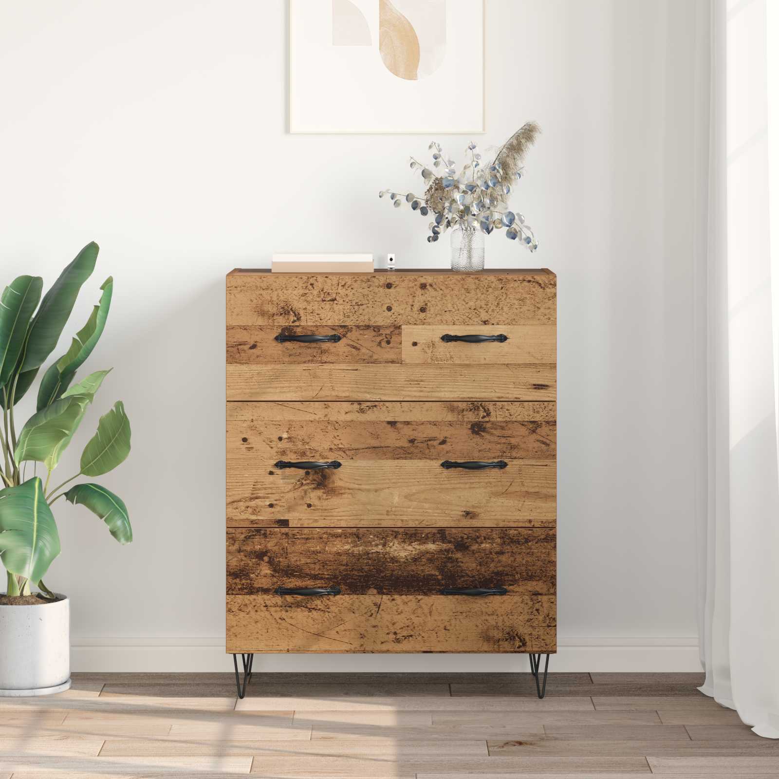 Buffet Bois Ancien 69,5 x 34 x 90 cm Bois d'ingénierie et fer - XIOS