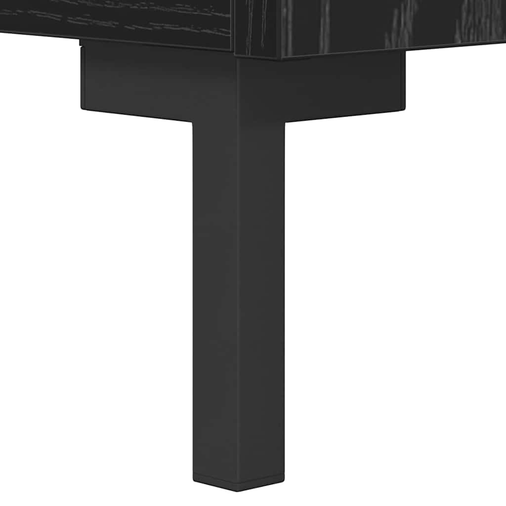 Buffet Chêne noir 69,5 x 34 x 90 cm Bois d'ingénierie et fer - XIOS