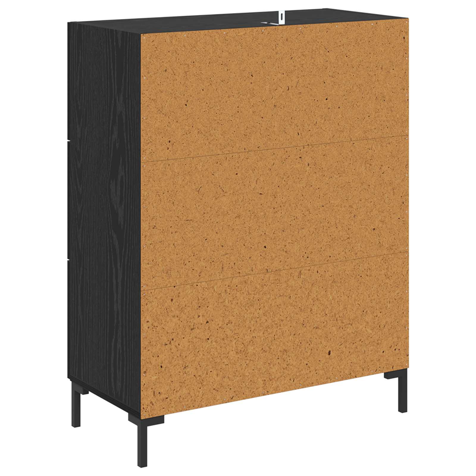Buffet Chêne noir 69,5 x 34 x 90 cm Bois d'ingénierie et fer - XIOS