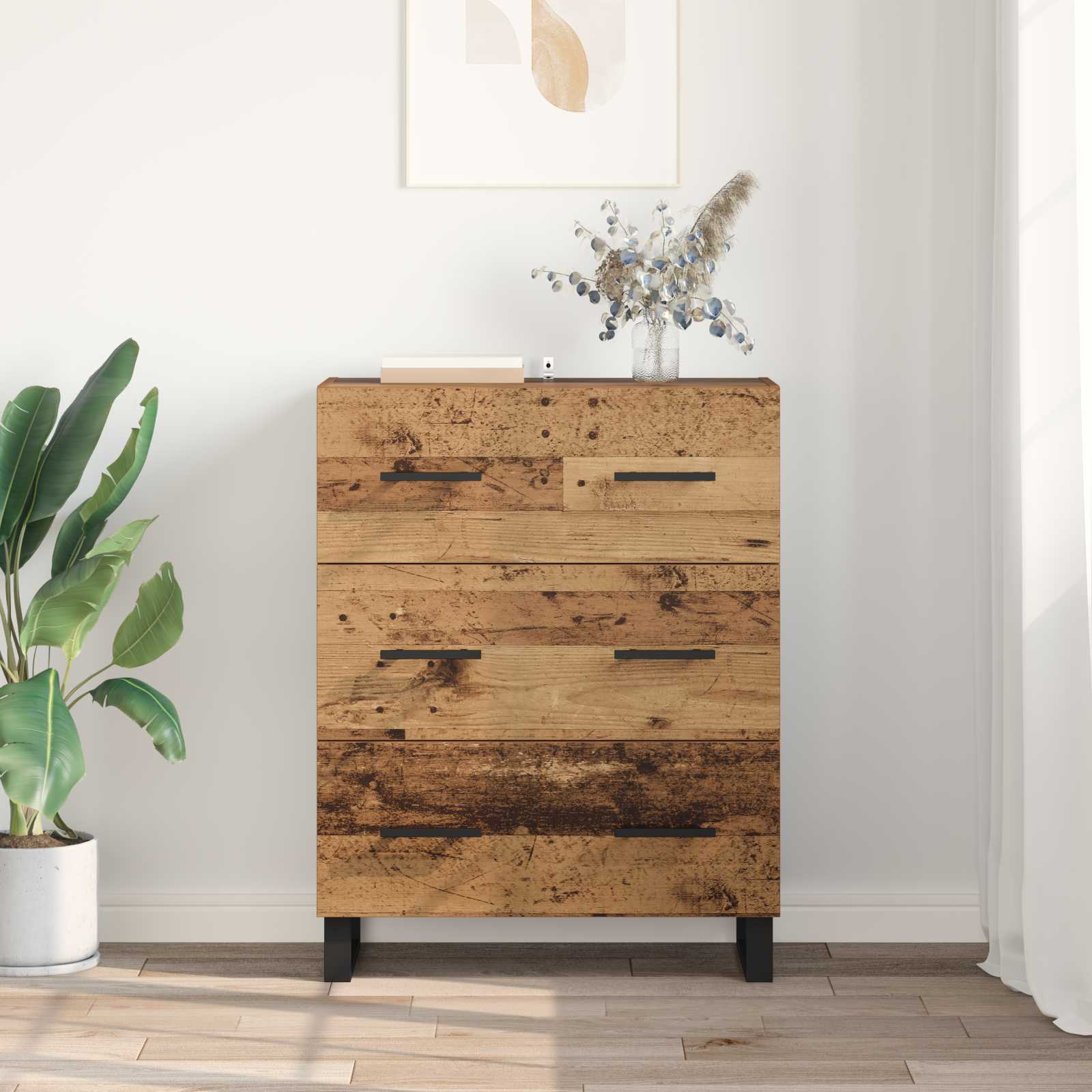 Buffet Bois Ancien 69,5 x 34 x 90 cm Bois d'ingénierie et fer - XIOS