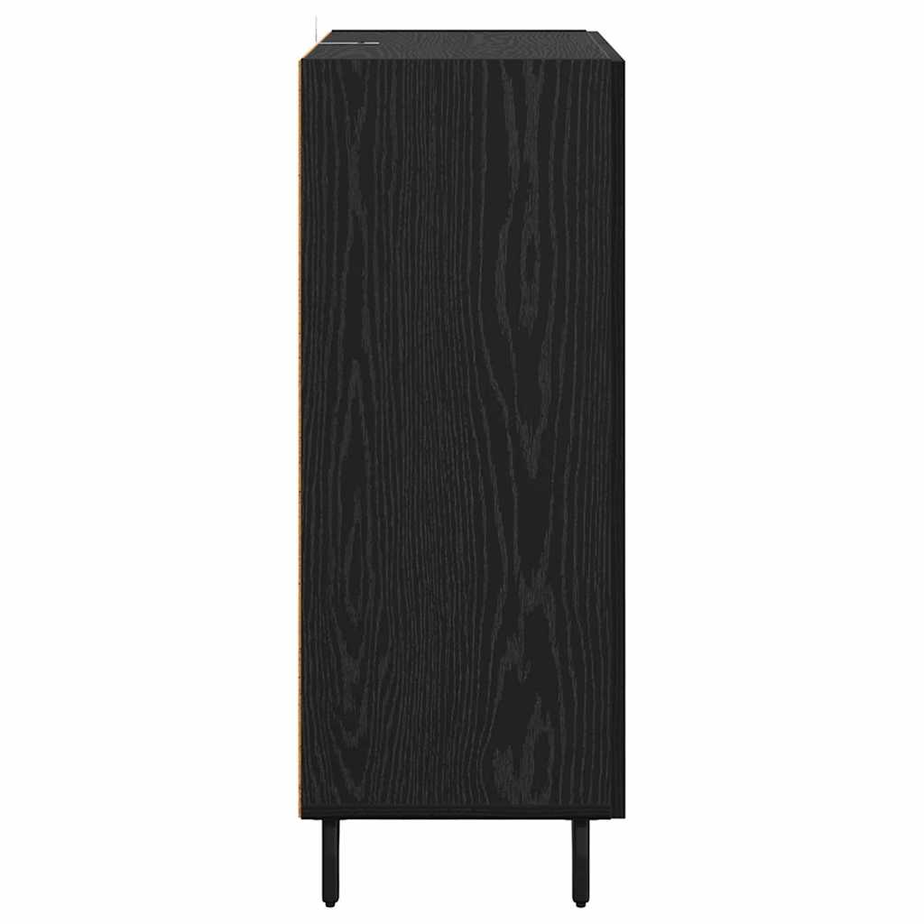 Buffet Chêne noir 69,5 x 34 x 90 cm Bois d'ingénierie et fer - XIOS