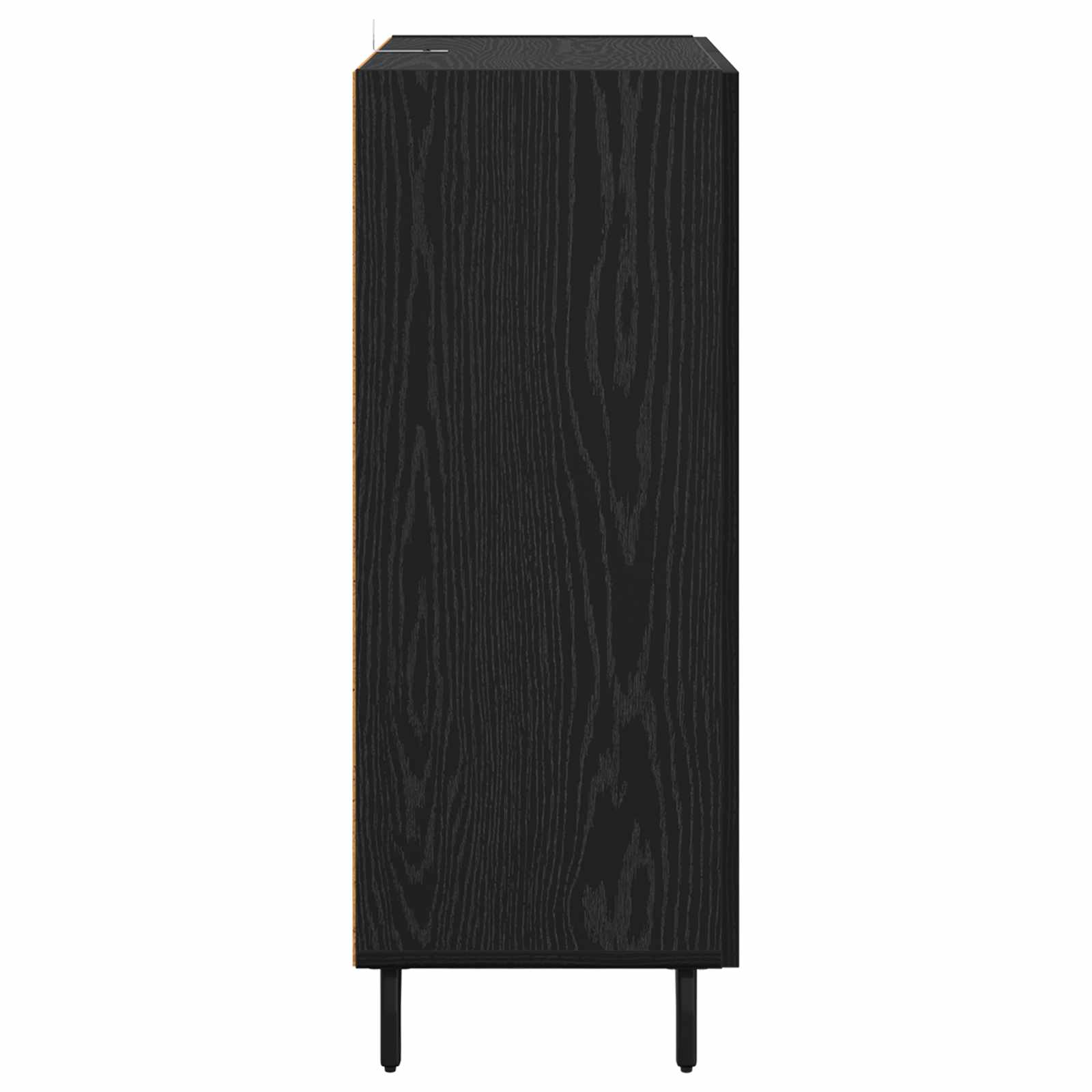 Buffet Chêne noir 69,5 x 34 x 90 cm Bois d'ingénierie et fer - XIOS