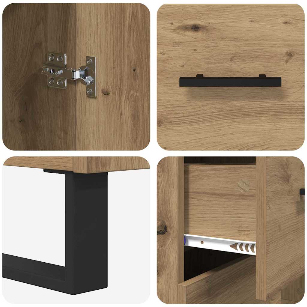 Buffet avec tiroir Chêne artisanal 69,5 x 34 x 90 cm - XIOS