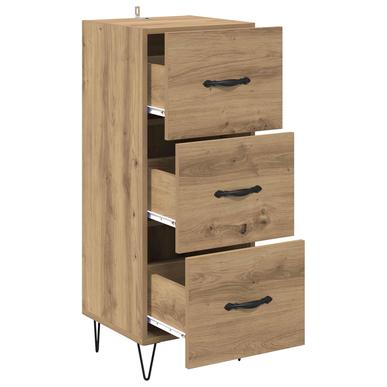 Buffet chêne artisanal 34 x 34,5 x 90 cm Bois d'ingénierie - XIOS
