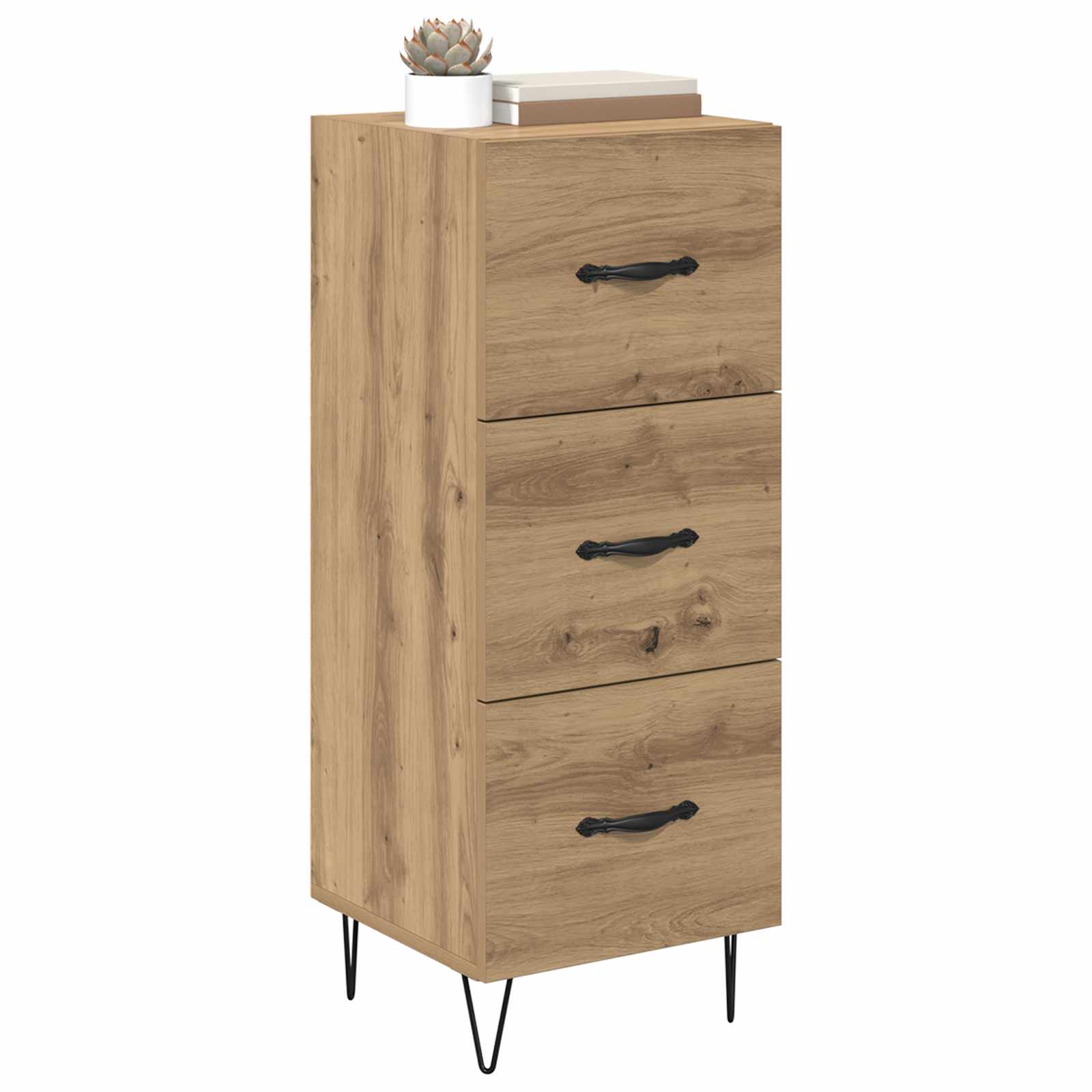 Buffet chêne artisanal 34 x 34,5 x 90 cm Bois d'ingénierie - XIOS