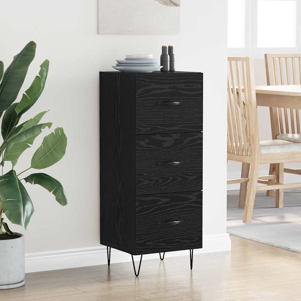 Buffet Chêne noir 34 x 34,5 x 90 cm Bois d'ingénierie - XIOS