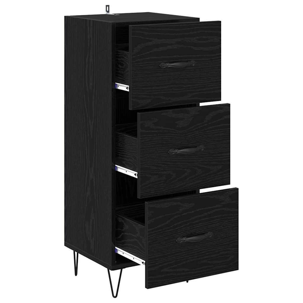Buffet Chêne noir 34 x 34,5 x 90 cm Bois d'ingénierie - XIOS