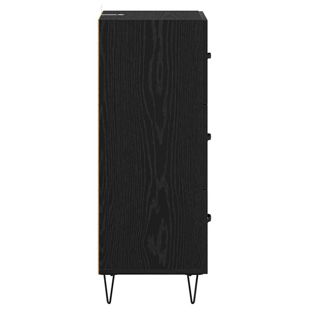 Buffet Chêne noir 34 x 34,5 x 90 cm Bois d'ingénierie - XIOS