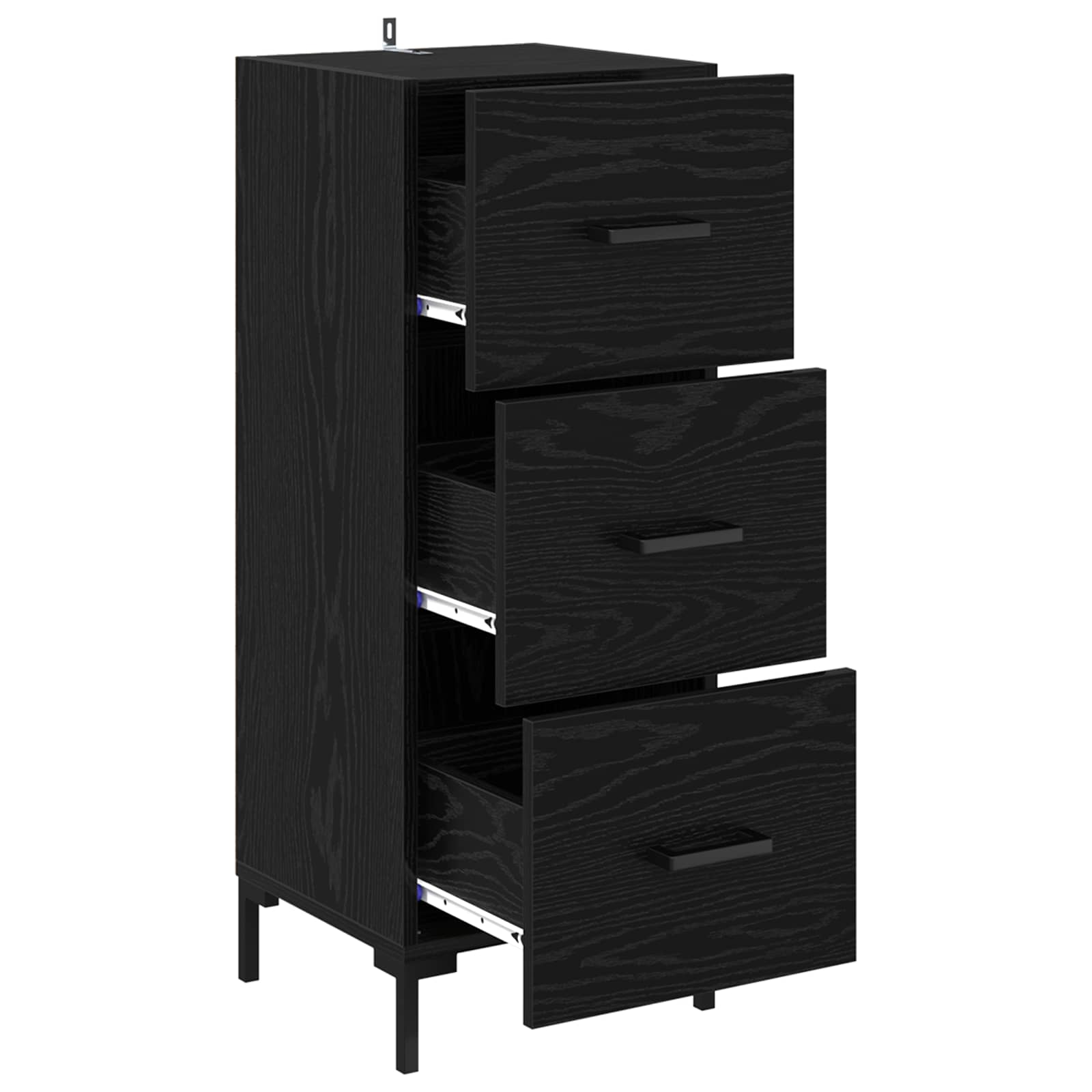 Buffet Chêne noir 34,5 x 34 x 90 cm Bois d'ingénierie - XIOS