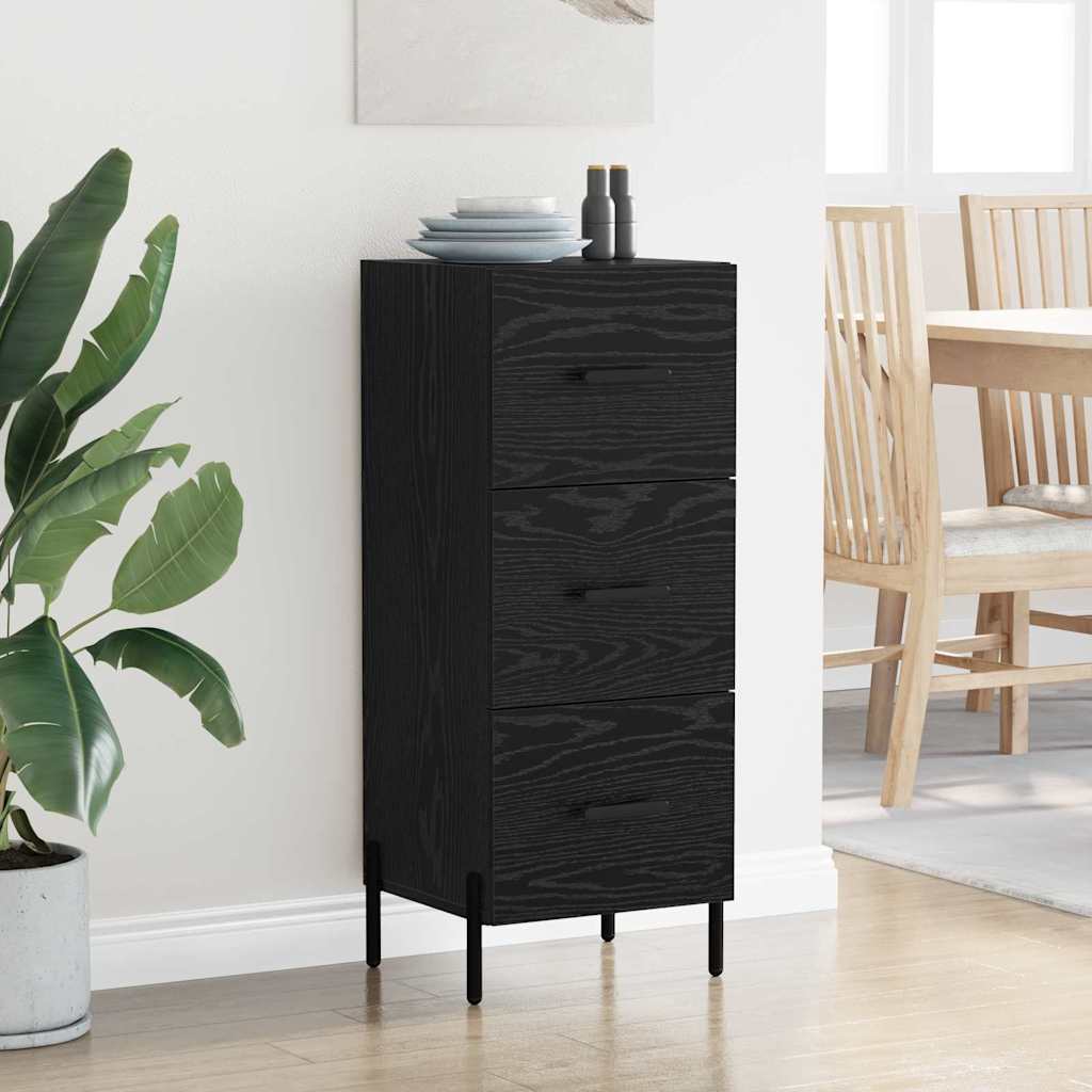 Buffet Chêne noir 34 x 34,5 x 90 cm Bois d'ingénierie - XIOS