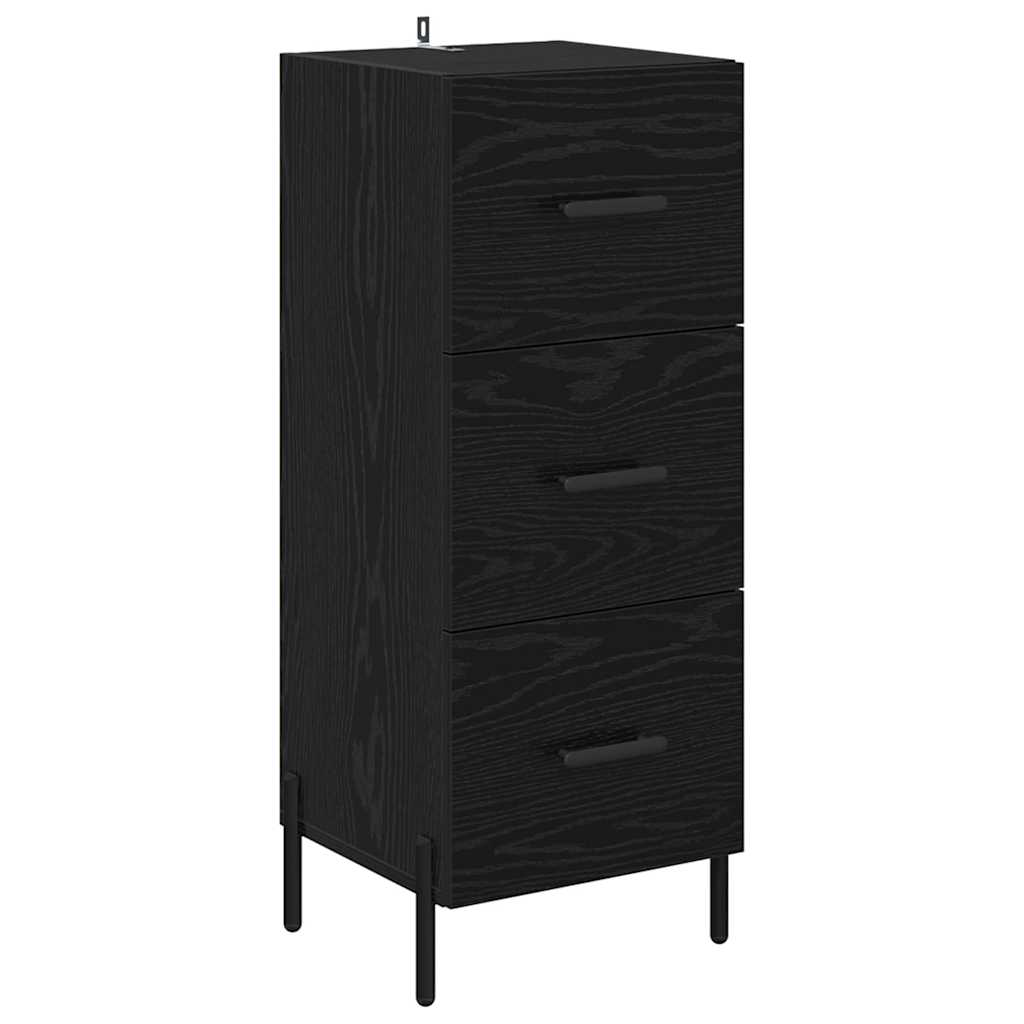 Buffet Chêne noir 34 x 34,5 x 90 cm Bois d'ingénierie - XIOS