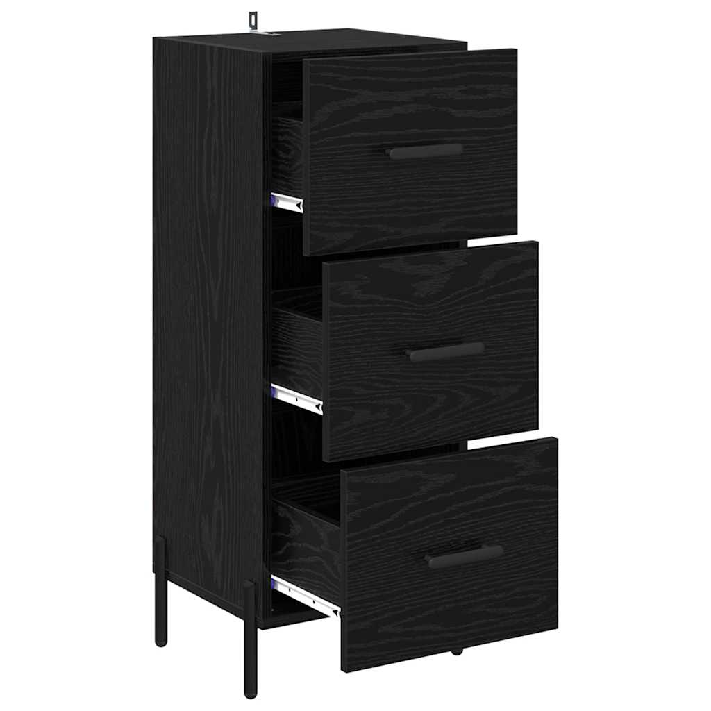 Buffet Chêne noir 34 x 34,5 x 90 cm Bois d'ingénierie - XIOS