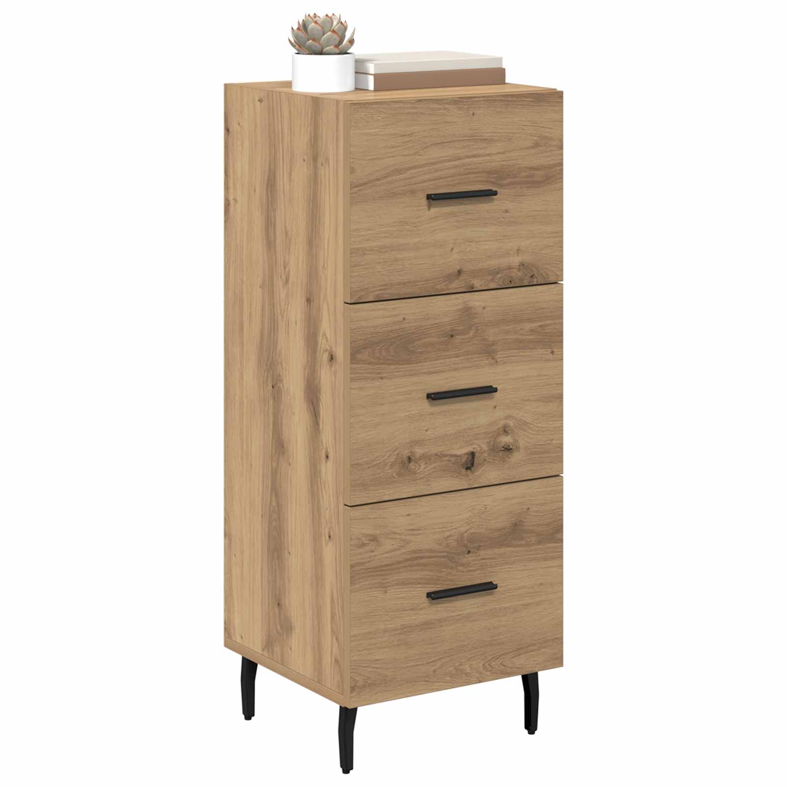Buffet chêne artisanal 34 x 34,5 x 90 cm Bois d'ingénierie - XIOS