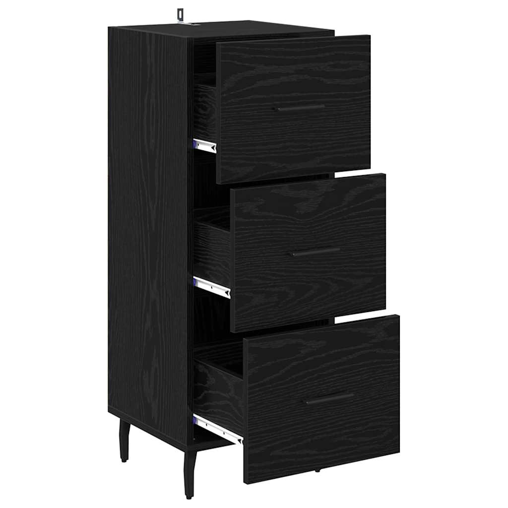 Buffet Chêne noir 34 x 34,5 x 90 cm Bois d'ingénierie - XIOS