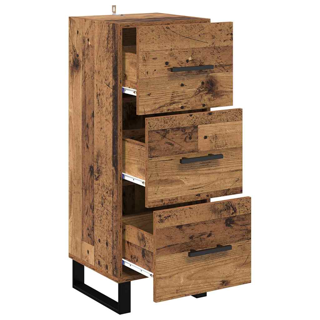 Buffet Bois Ancien 34,5 x 34 x 90 cm Bois d'ingénierie et fer - XIOS