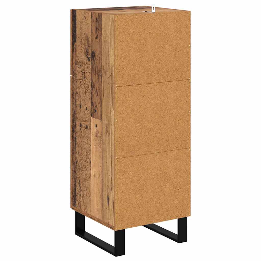 Buffet Bois Ancien 34,5 x 34 x 90 cm Bois d'ingénierie et fer - XIOS