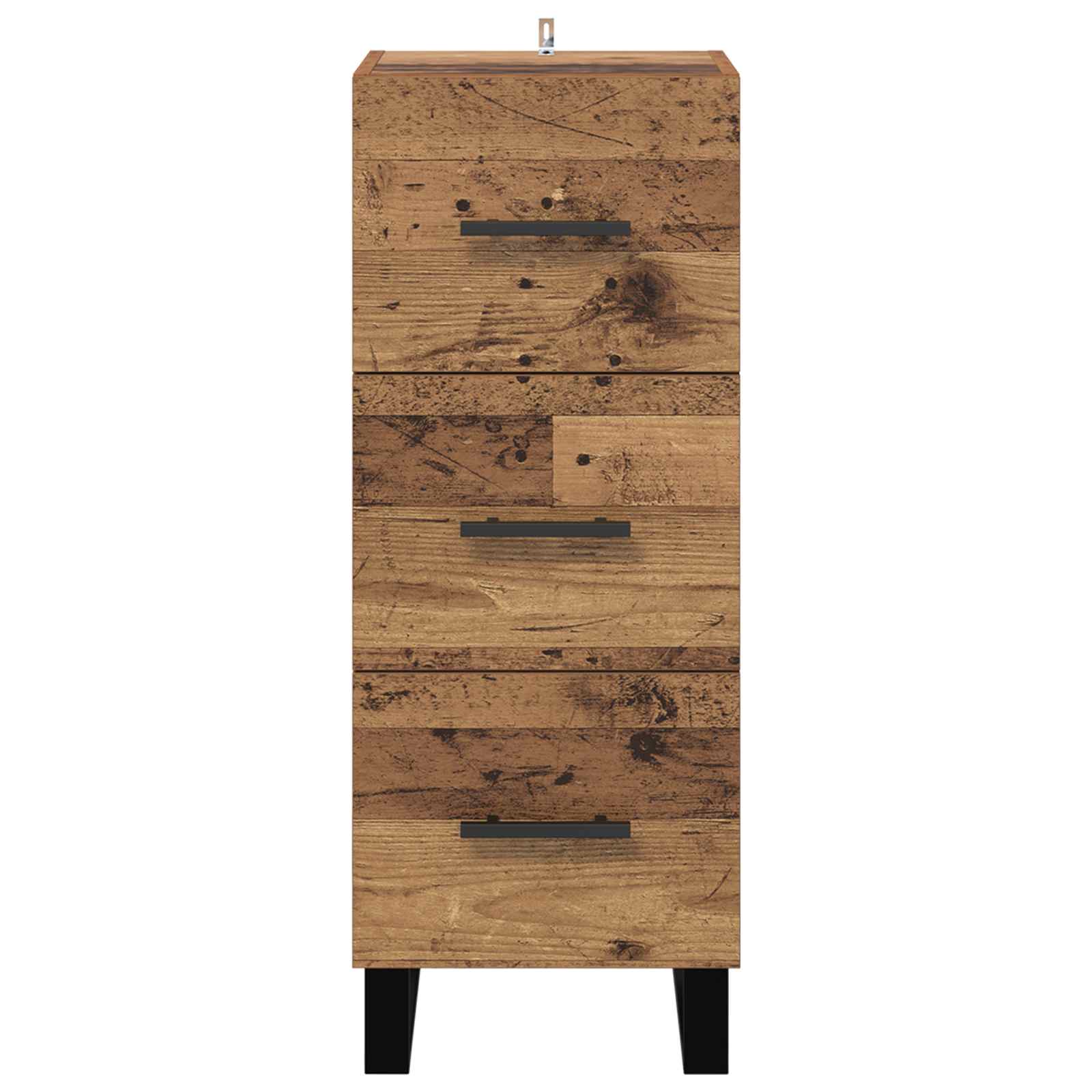 Buffet Bois Ancien 34,5 x 34 x 90 cm Bois d'ingénierie et fer - XIOS