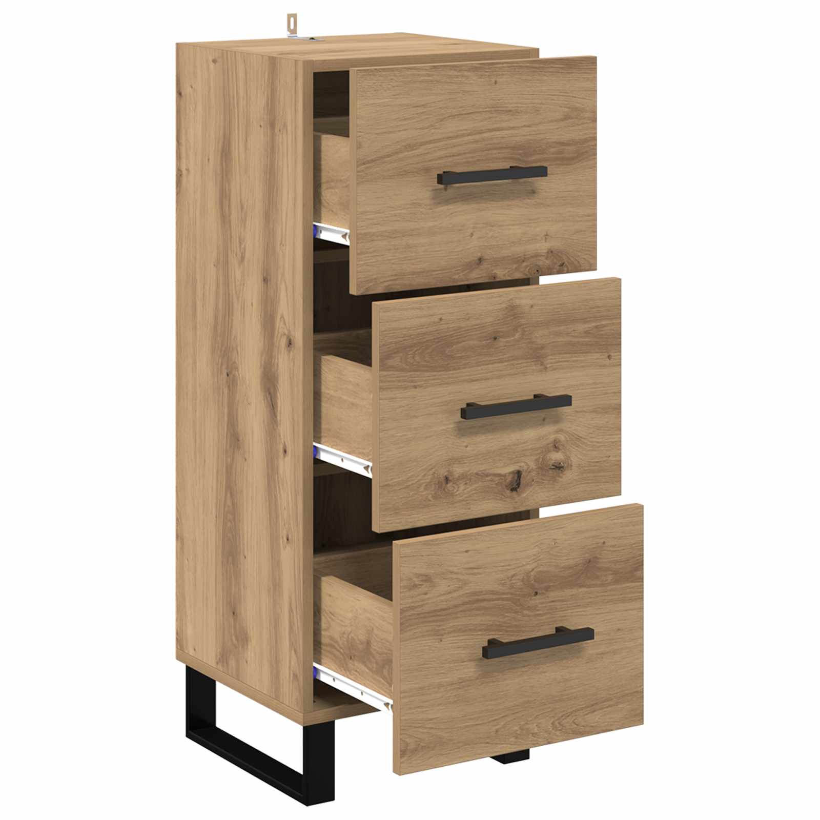 Buffet avec tiroir Chêne artisanal 34,5 x 34 x 90 cm - XIOS