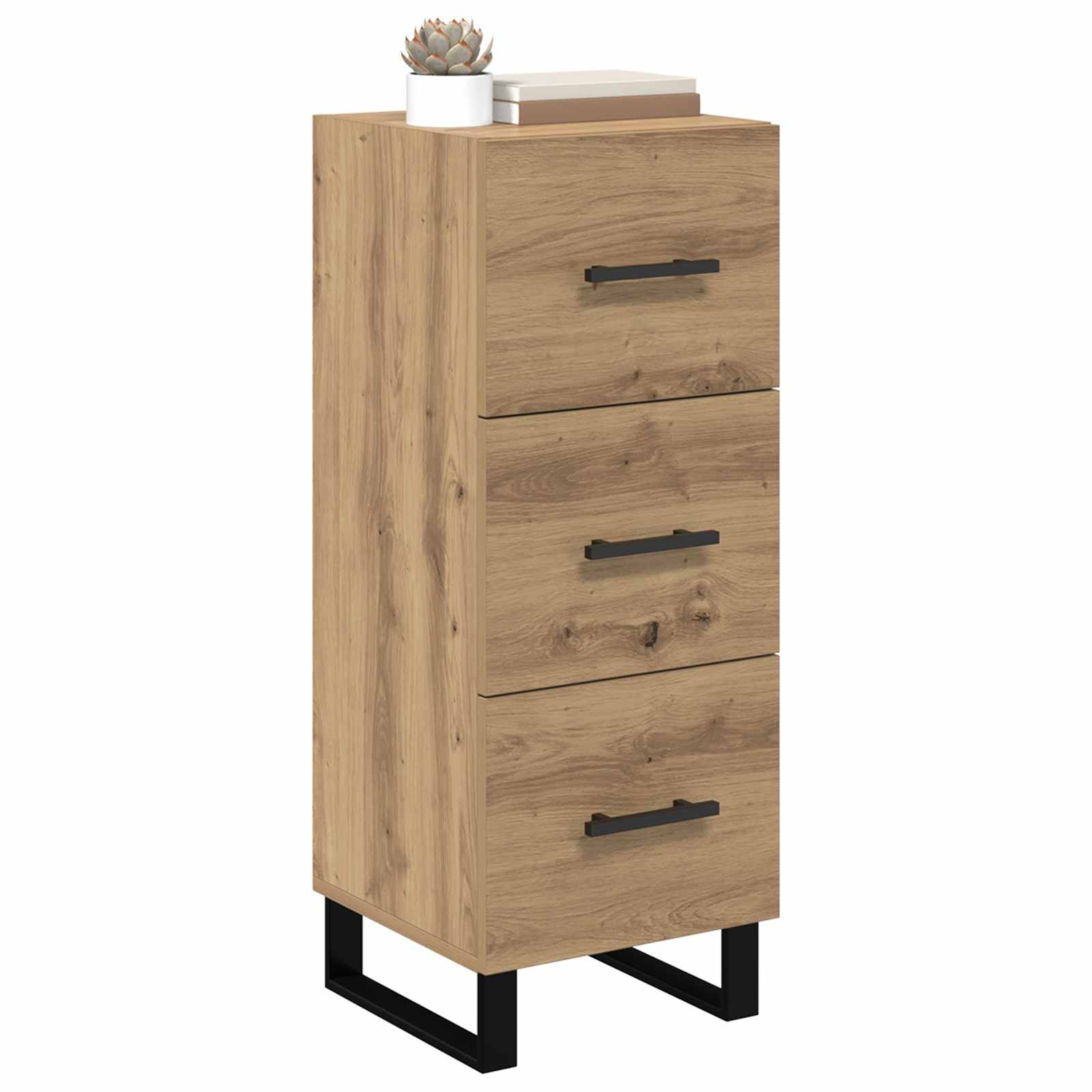 Buffet avec tiroir Chêne artisanal 34,5 x 34 x 90 cm - XIOS