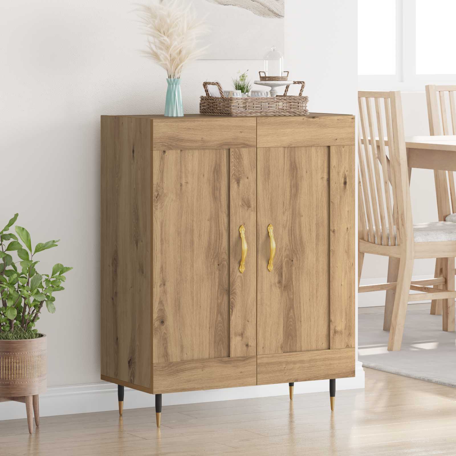 Buffet Chêne artisanal 69,5 x 34 x 90 cm Bois d'ingénierie - XIOS