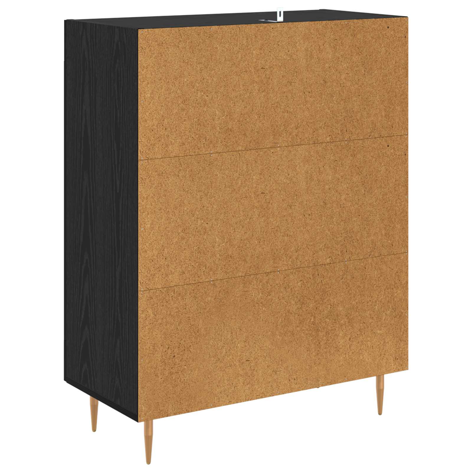 Buffet Chêne noir 69,5 x 34 x 90 cm Bois d'ingénierie et fer - XIOS