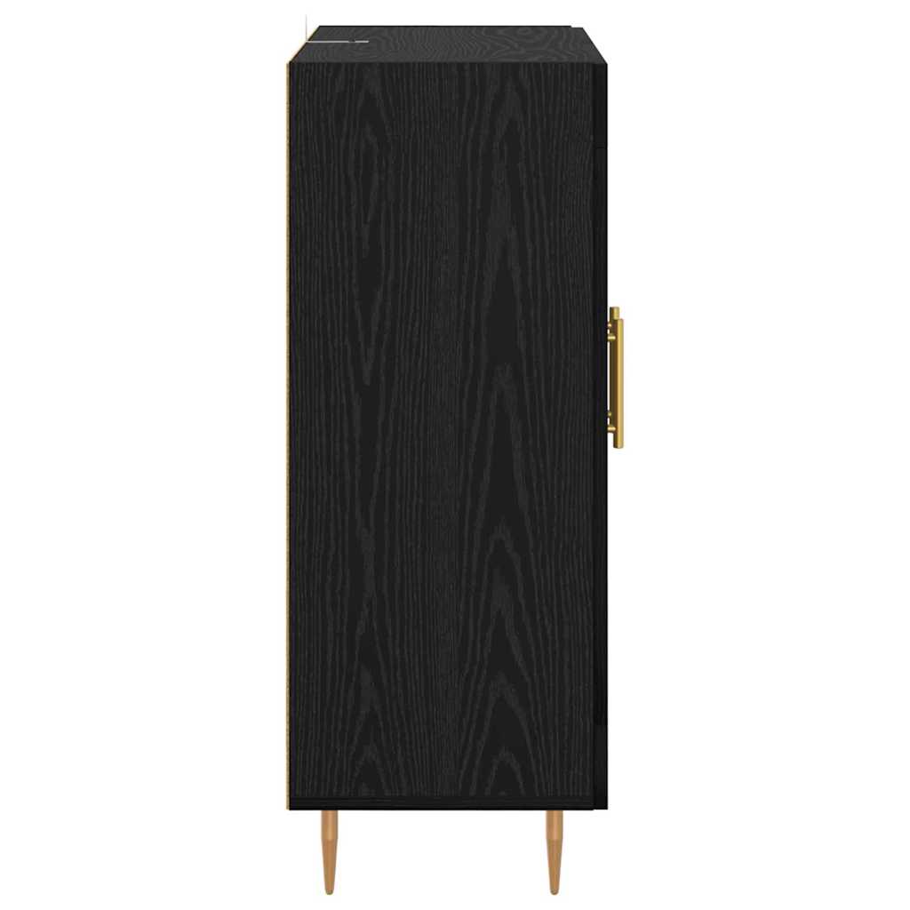 Buffet Chêne noir 69,5 x 34 x 90 cm Bois d'ingénierie et fer - XIOS