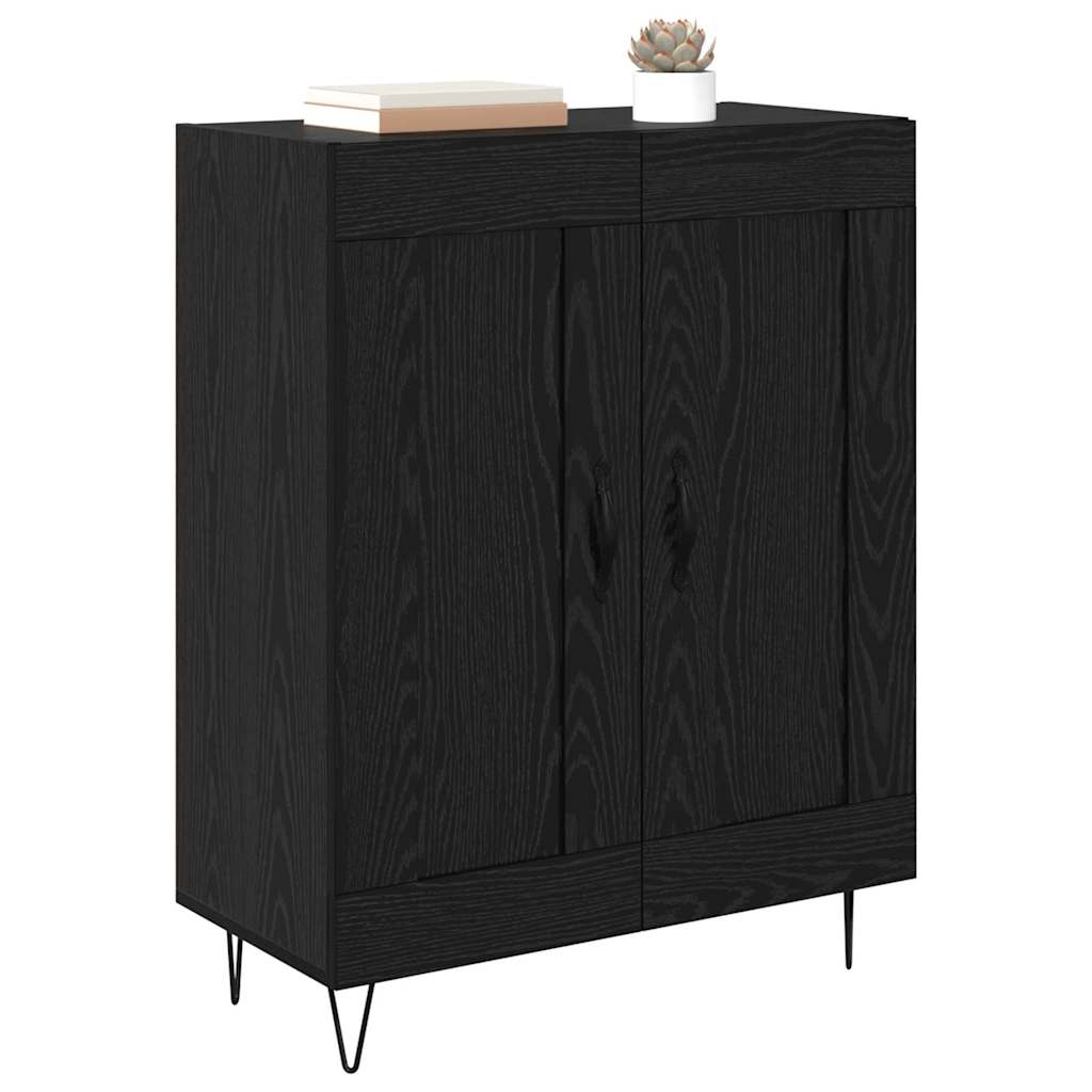 Buffet Chêne noir 69,5 x 34 x 90 cm Bois d'ingénierie et fer - XIOS
