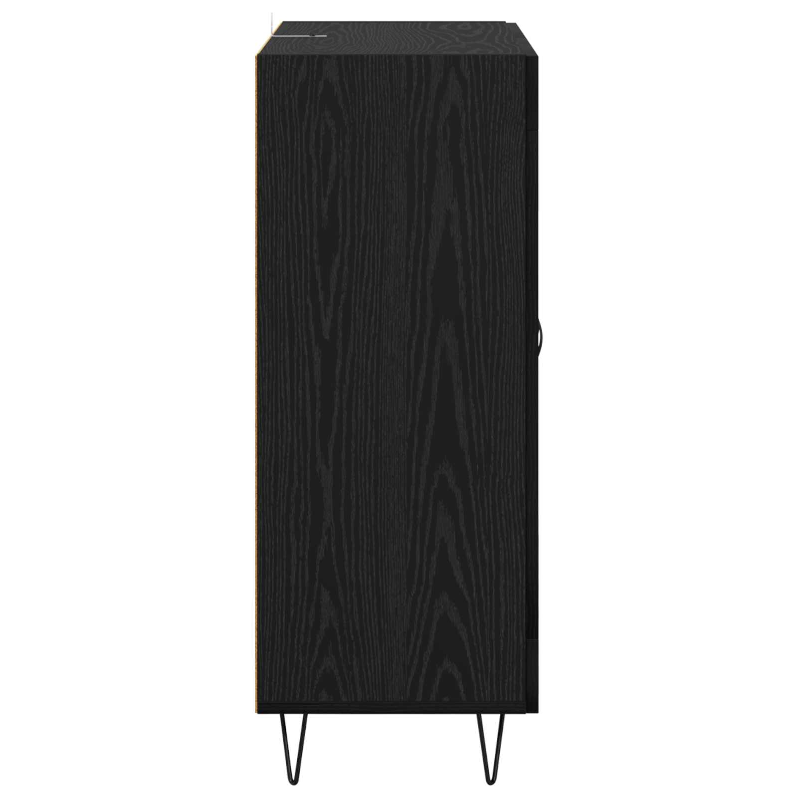 Buffet Chêne noir 69,5 x 34 x 90 cm Bois d'ingénierie et fer - XIOS