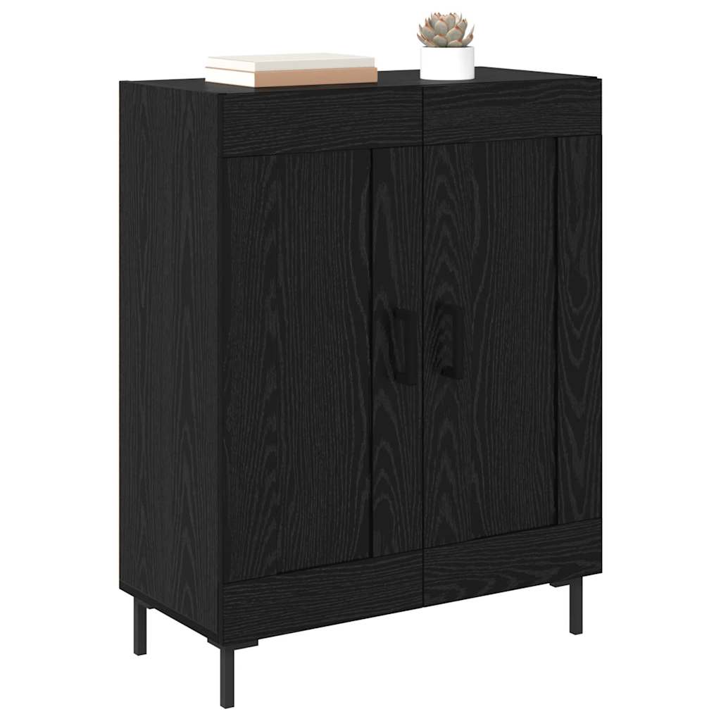 Buffet Chêne noir 69,5 x 34 x 90 cm Bois d'ingénierie et fer - XIOS