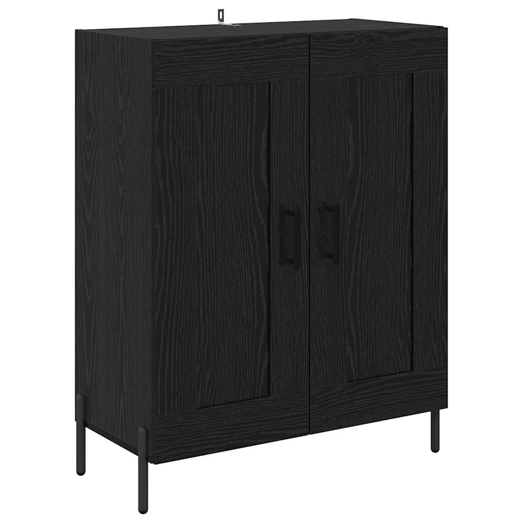 Buffet Chêne noir 69,5 x 34 x 90 cm Bois d'ingénierie et fer - XIOS