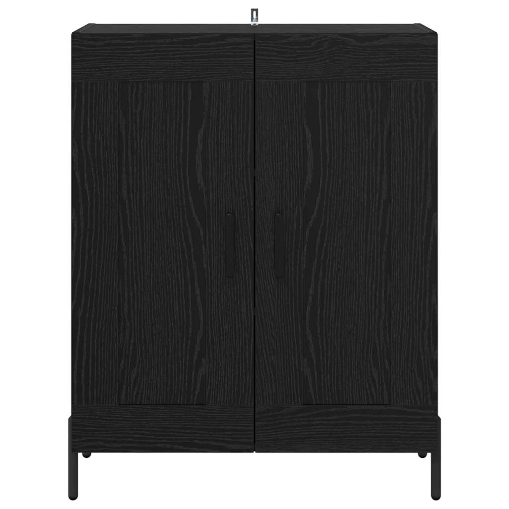Buffet Chêne noir 69,5 x 34 x 90 cm Bois d'ingénierie et fer - XIOS