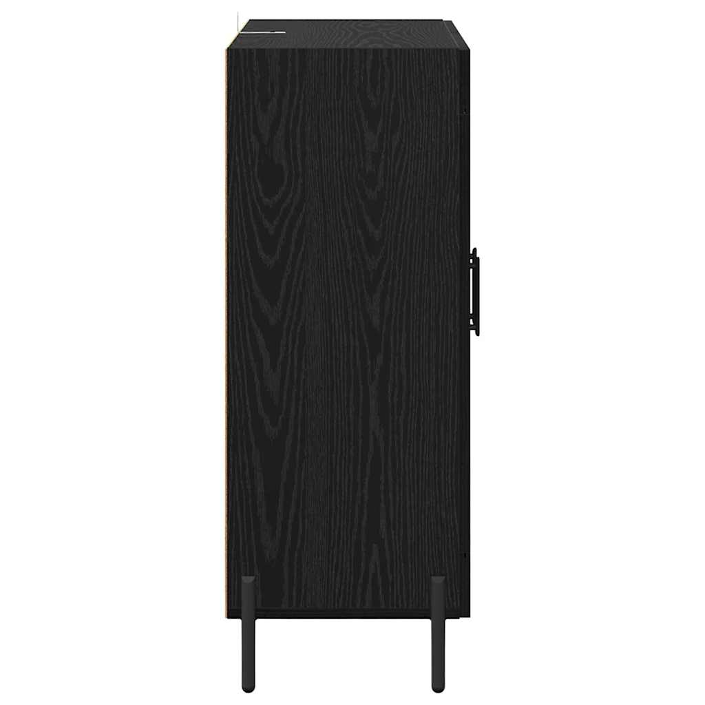 Buffet Chêne noir 69,5 x 34 x 90 cm Bois d'ingénierie et fer - XIOS