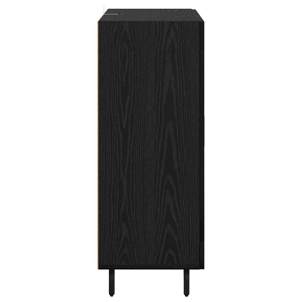Buffet Chêne noir 69,5 x 34 x 90 cm Bois d'ingénierie et fer - XIOS