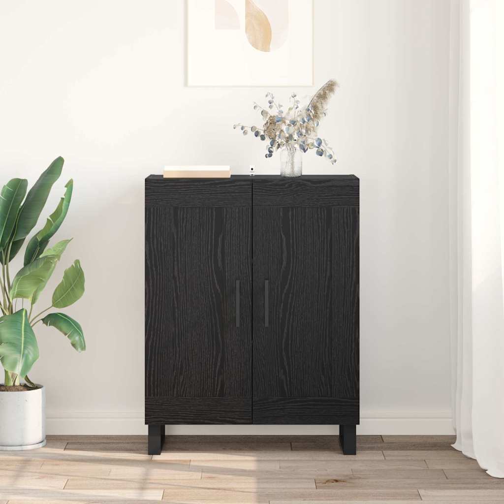 Buffet Chêne noir 69,5 x 34 x 90 cm Bois d'ingénierie et fer - XIOS