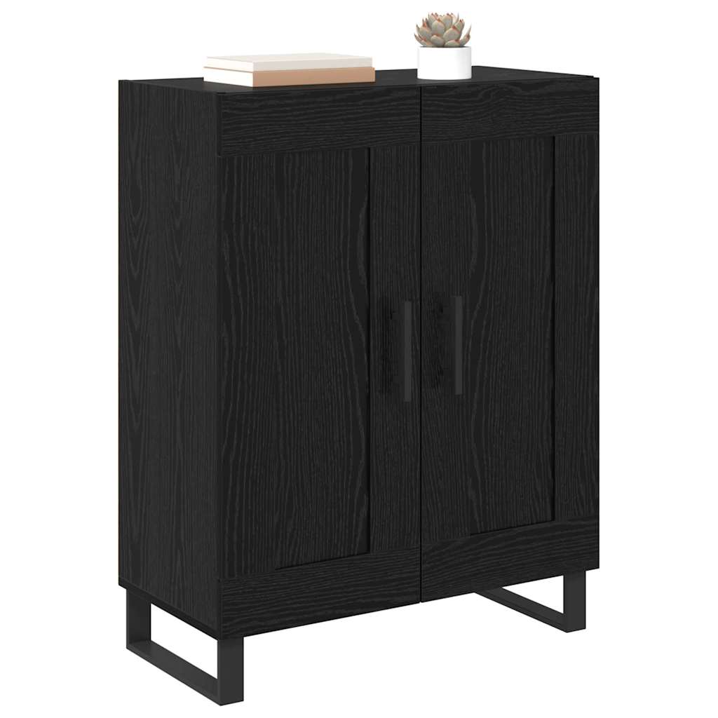 Buffet Chêne noir 69,5 x 34 x 90 cm Bois d'ingénierie et fer - XIOS