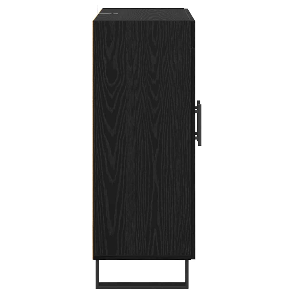 Buffet Chêne noir 69,5 x 34 x 90 cm Bois d'ingénierie et fer - XIOS