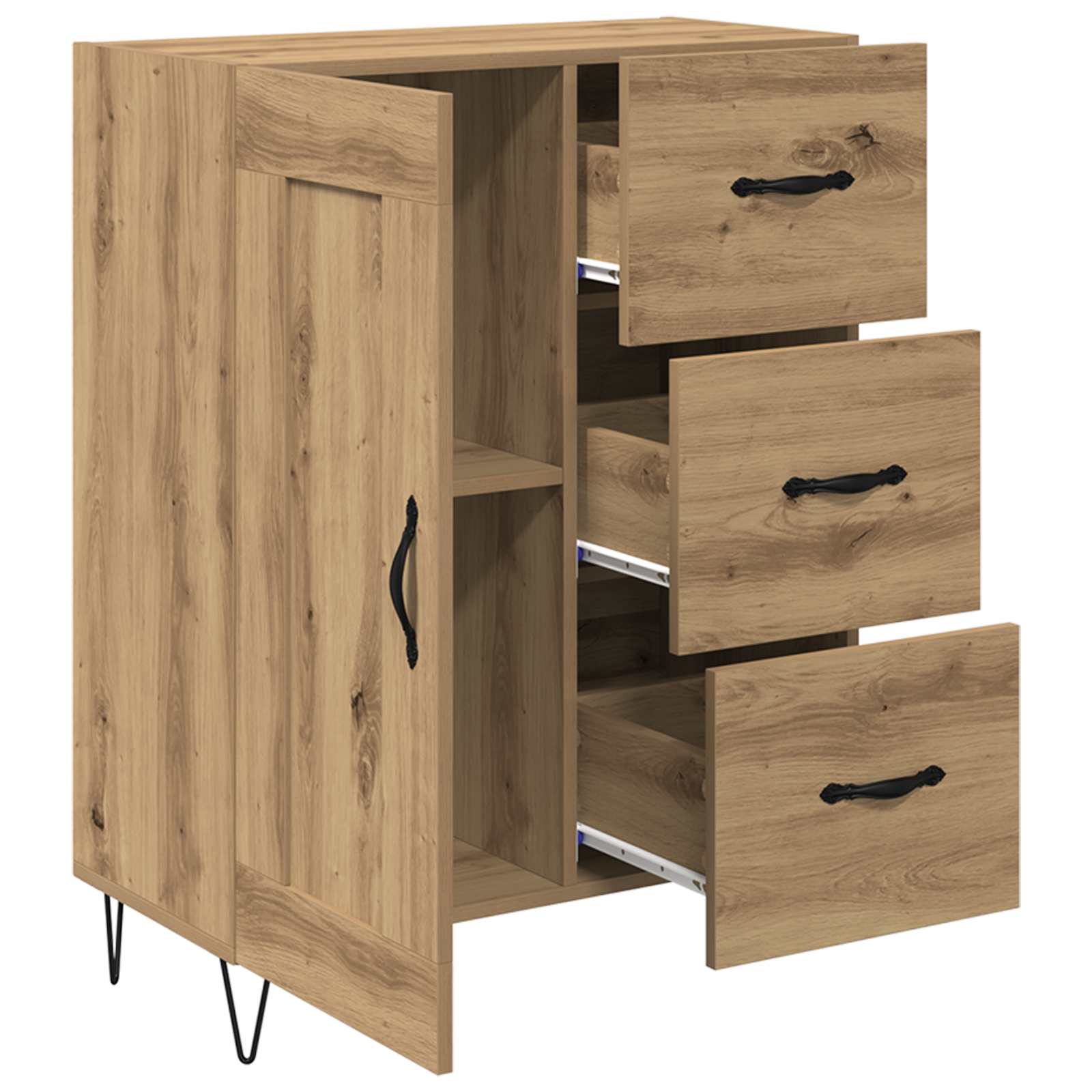 Buffet Chêne Artisanal 69,5 x 34 x 90 cm Bois d’ingénierie - XIOS
