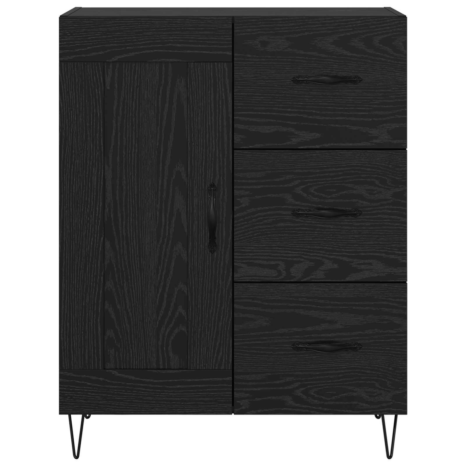 Buffet Chêne Noir 69,5 x 34 x 90 cm Bois d’ingénierie - XIOS