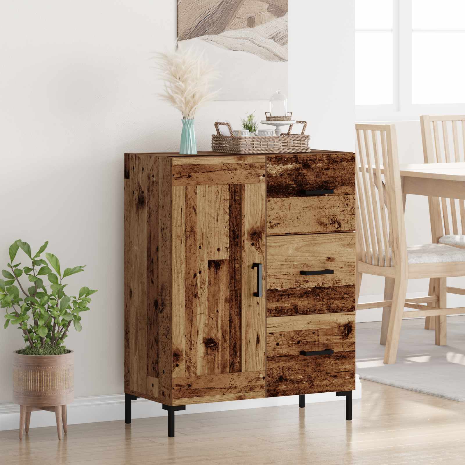 Buffet Bois ancien 69,5 x 34 x 90 cm Bois d'ingénierie