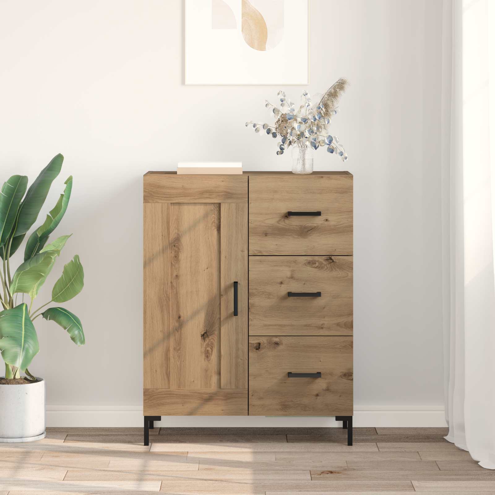 Buffet chêne artisanal 69,5 x 34 x 90 cm Bois d'ingénierie