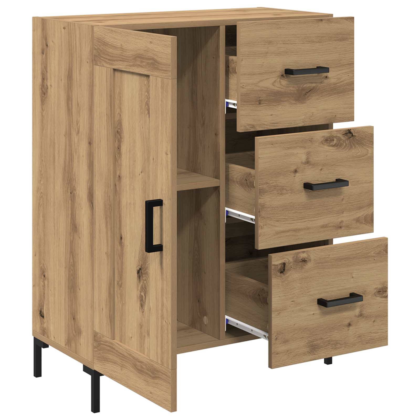 Buffet chêne artisanal 69,5 x 34 x 90 cm Bois d'ingénierie
