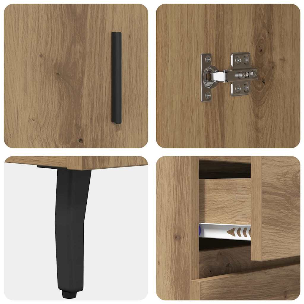 Buffet avec tiroir Chêne artisanal 69,5 x 34 x 90 cm - XIOS